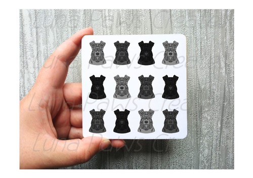 Kerry blue terrier coaster - blue,