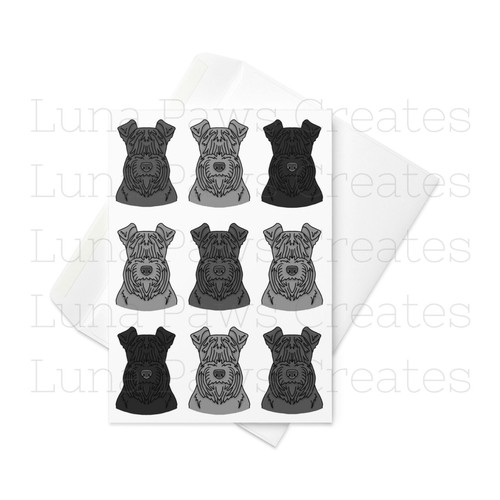 Kerry blue terrier - blue, card,